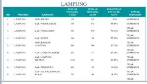 Kota Metro Menjadi Satu-satunya Daerah dari Provinsi Lampung yang Mencapai 100% Dalam Capaian Indikator Posyandu aktif