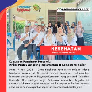 Kunjungan Pembinaan Posyandu di Metro: Dinkes Pantau Langsung Implementasi 25 Kompetensi Kader
